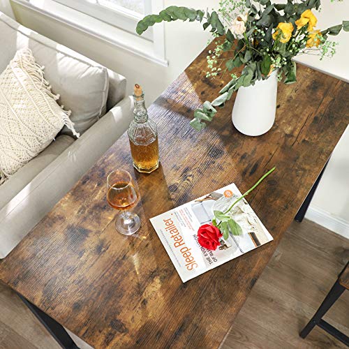 Dining Table, Bar Table with Solid Metal Frame, Multifunctional Desk