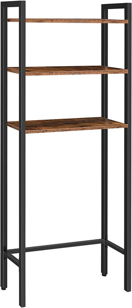 Over The Toilet Storage, 3-Tier Industrial Over Toilet Bathroom Organizer, Bathroom Shelves Over Toilet with Adjustable Feet,