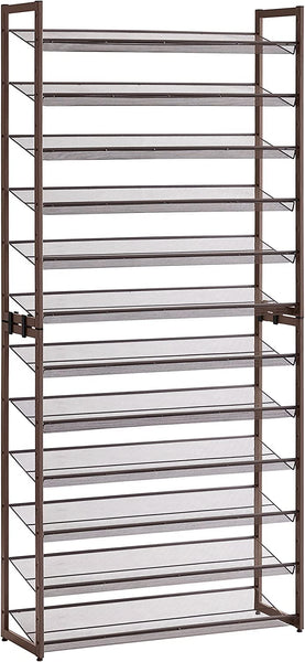 Shoe Rack, 6-Tier Stackable Tall Metal Shoe Storage Organizer for Closet, Entryway, Garage, Set of 2, Holds 48-60 Pairs, Bronze