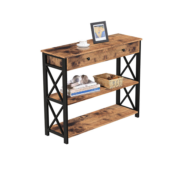 Light Rustic Brown Hallway Console Table