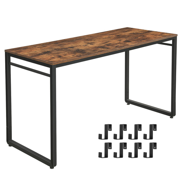 55-Inch Computer Desk with 8 Hooks, Home Office Desk