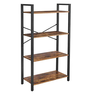 4-Tier Bookshelf Storage Rack Ladder Shelf