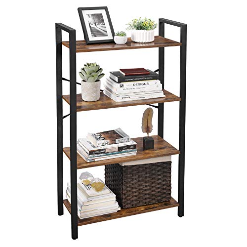 4-Tier Bookshelf Storage Rack Ladder Shelf