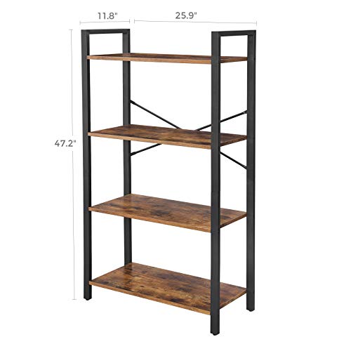 4-Tier Bookshelf Storage Rack Ladder Shelf