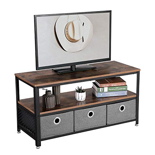 TV Stand for TVs up to 43 Inches, Storage Console with Metal Shelf, Entertainment Center