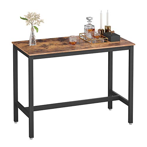 Dining Table, Bar Table with Solid Metal Frame, Multifunctional Desk