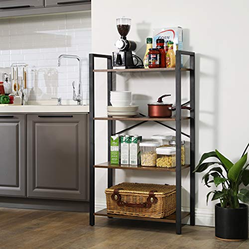 4-Tier Bookshelf Storage Rack Ladder Shelf