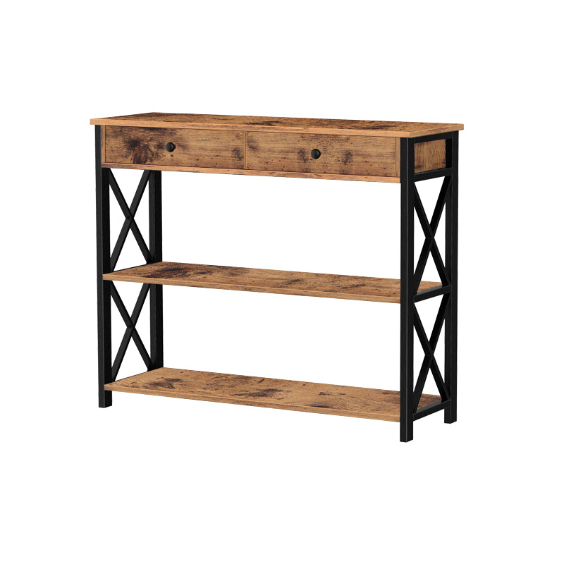 Light Rustic Brown Hallway Console Table