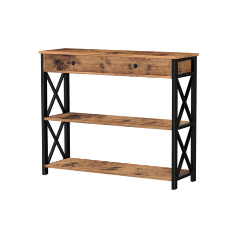 Light Rustic Brown Hallway Console Table