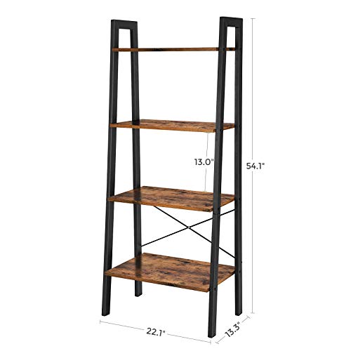 Vintage 4-Tier Ladder Bookshelf