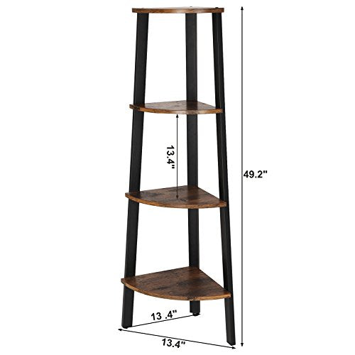 4 Tier Corner Shelf Rack and Organizer Ladder