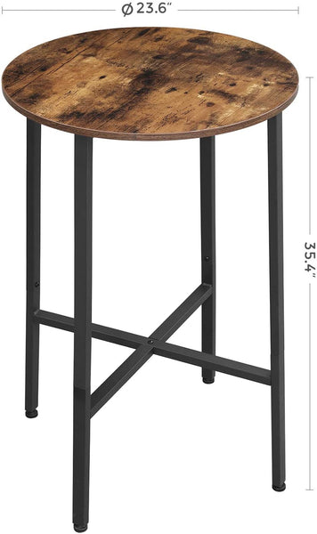 Industrial Style Bar Table, Tall Pub Table Steel Frame