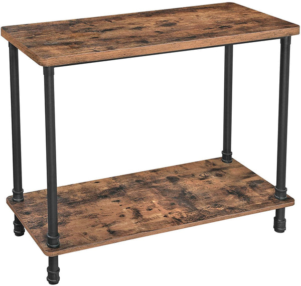 Console Table, Sofa Table with Iron Pipe Legs and 1.2 Inch Thick Table Top