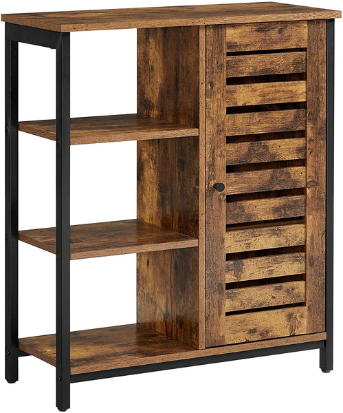 Lowell Storage Cabinet, Floor Standing Cabinet, Sideboard with 3 Shelves and Cupboard