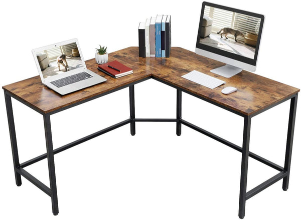 L-Shaped Computer Desk, Corner Writing Desk, Space-Saving Study Desk, Gaming Desk