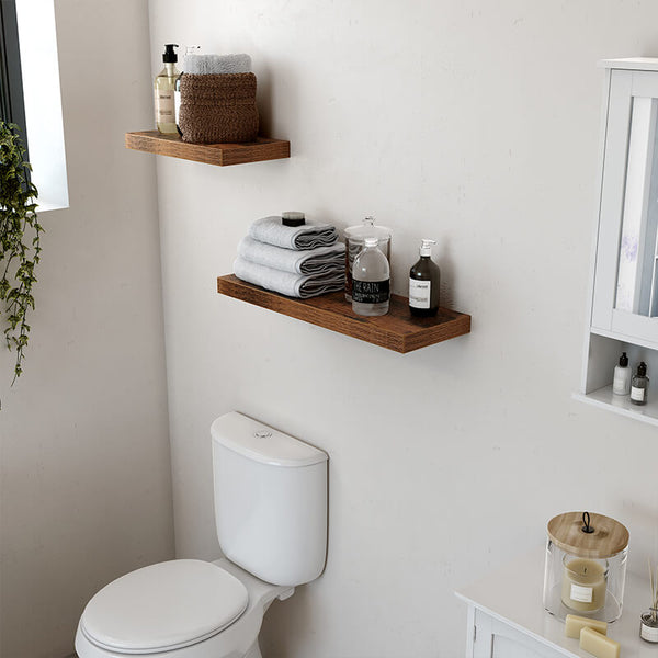 23-Inch Floating Brown Ledge Wall Shelf