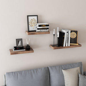 23-Inch Floating Brown Ledge Wall Shelf