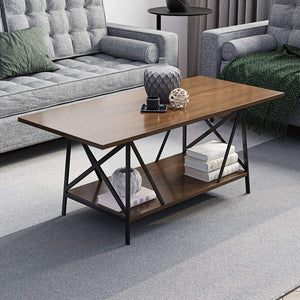 Edenbrook Walcott Coffee Table-Modern Farmhouse-Open Shelving