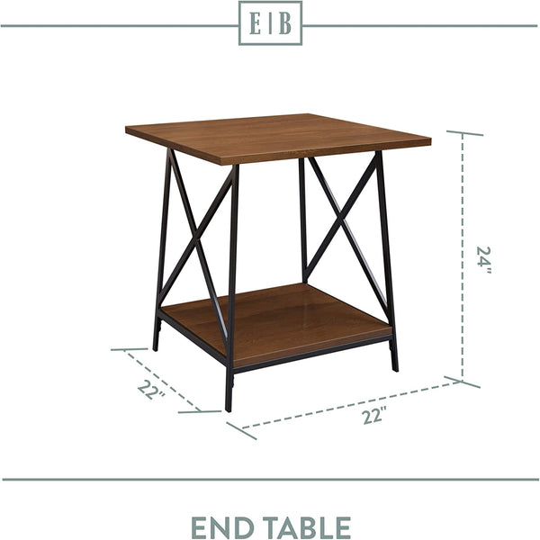 Edenbrook Walcott Side Table-Modern Farmhouse-Open Shelving