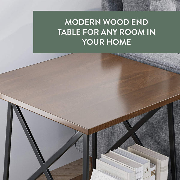 Edenbrook Walcott Side Table-Modern Farmhouse-Open Shelving