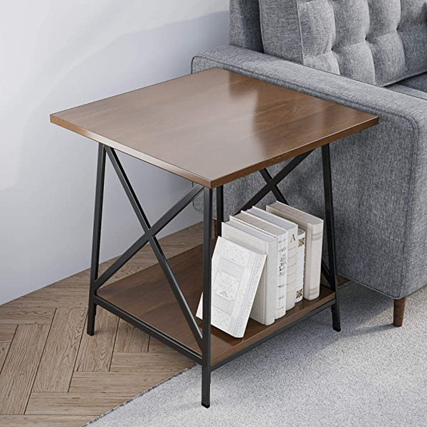 Edenbrook Walcott Side Table-Modern Farmhouse-Open Shelving